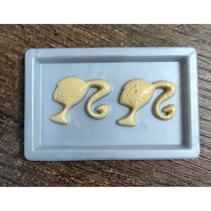 VTG Mattel Barbie Doll Cookie Pan Silhouette Ponytail Logo Baking Biscuit Tray